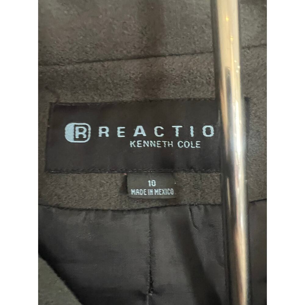 Grey Wool Blend Pea Coat - Picture 5 of 6